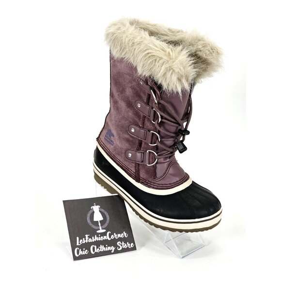 Sorel Women's Joan Of Artic Snow Winter Boots Lace Up Leather Faux Fur Sz 5 1404 - Picture 9 of 13